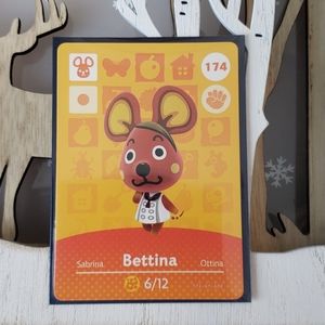 Genuine Animal Crossing amiibo card 174 Bettina